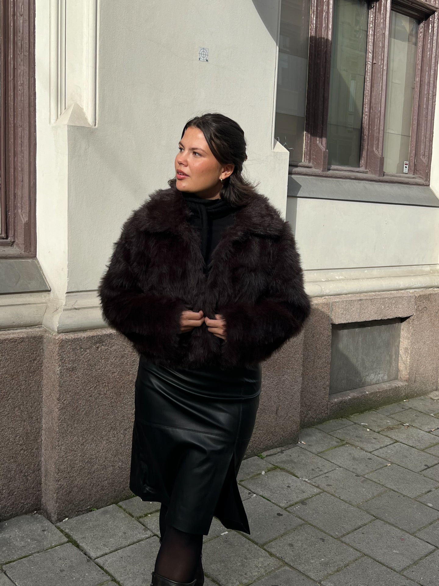 ONLMANNY Faux Fur Jacket - Brun